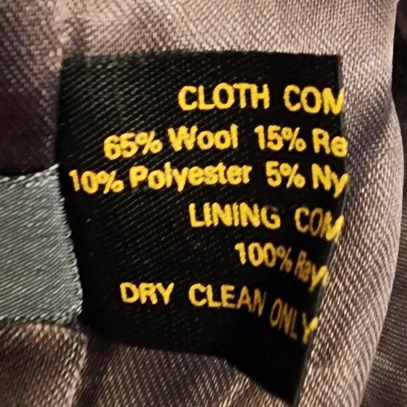 Hammersley Men’s Wool Cashmere Blend Coat Size 40R Gray Made in England VTG - Picture 9 of 11